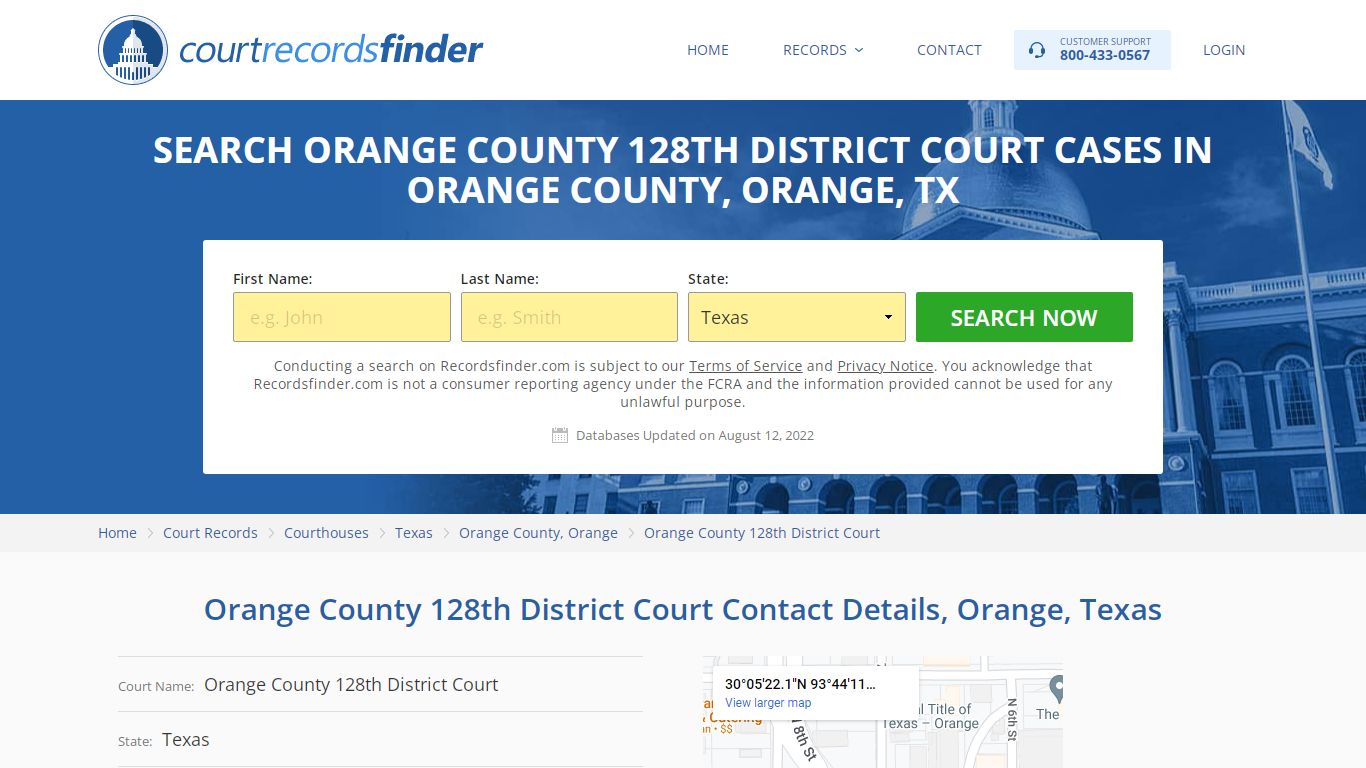 Orange County 128th District Court Case Search - Orange ...